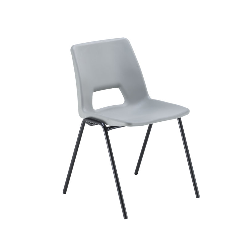 Canalou Armless Stacking Chair, Grey