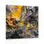 Moutarde jaune et gris vif - art mural abstrait en acrylique-101500349