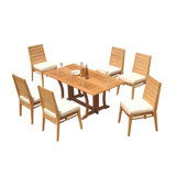 Outdoor 11 - Piece Teak Dining Set