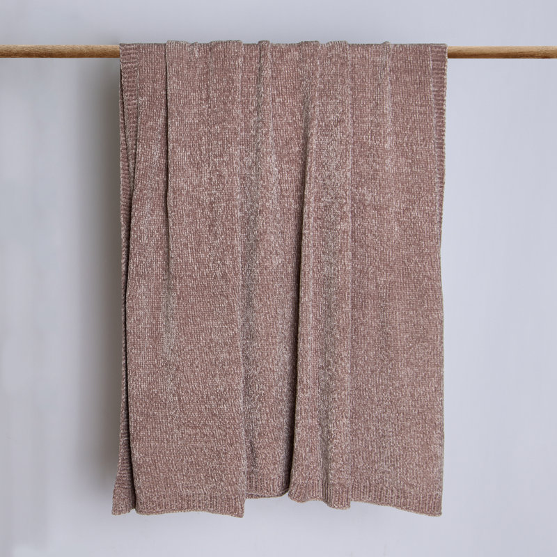 Couverture surdimensionnée en chenille Caspian, Beige