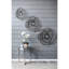 De 3 décorations murales florales en métal, transitionnel doré pour porche, vestibule, couloir 3 fleurs, décor