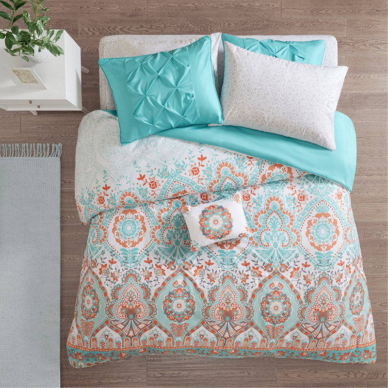 Twin Boho Comforter Set With Bed Sheets, Twin Comforter + 7 Additional Pieces