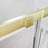 60"x 74"Brushed Gold Framed Sliding Shower Door 8mm SGCC Clear Tempered Glass Shower Enclosure with Reversible Adjustable Bathroom Shower Screen-123612112
