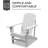 Wooden Adirondack Chair With Built-In Table And Umbrella Hole-1467865445