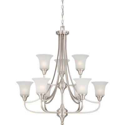 9 - Light Dimmable Empire Chandelier