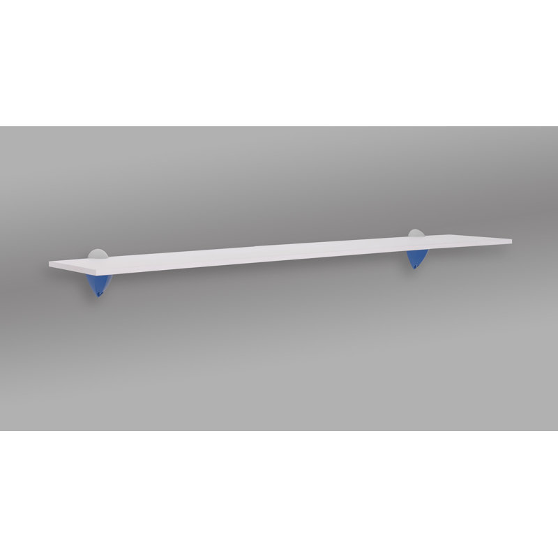 Ensemble de tablettes Jazzy, Bleu / Argent, H 3,38 po x l 36,00 po x P 7,06 po