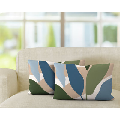 Housse et insert de coussin rectangulaire en polyester pour l'intérieur et l'extérieur
