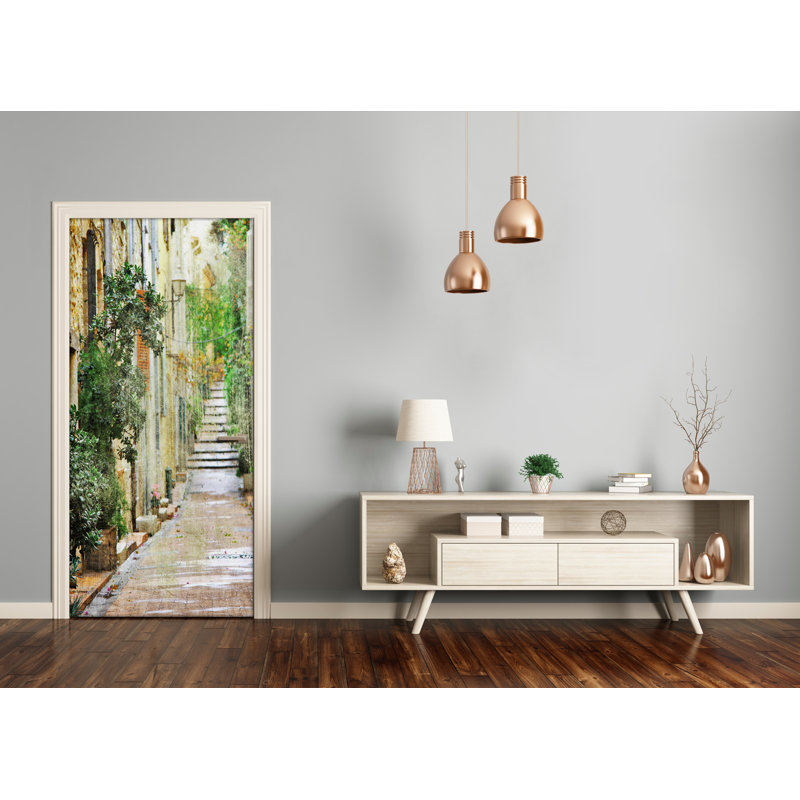 On Italian Streets Door Decal