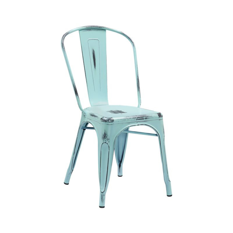 Chaise de salle à manger vieillie Grose, bleu