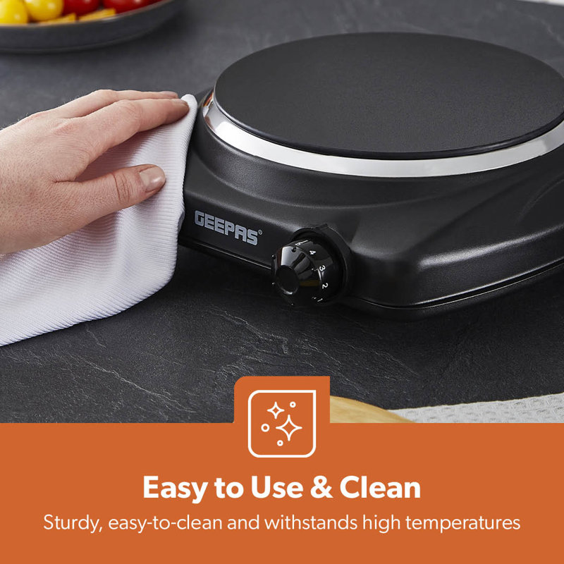 Single Electric Hot Plate, Ceramic, Portable 1200W