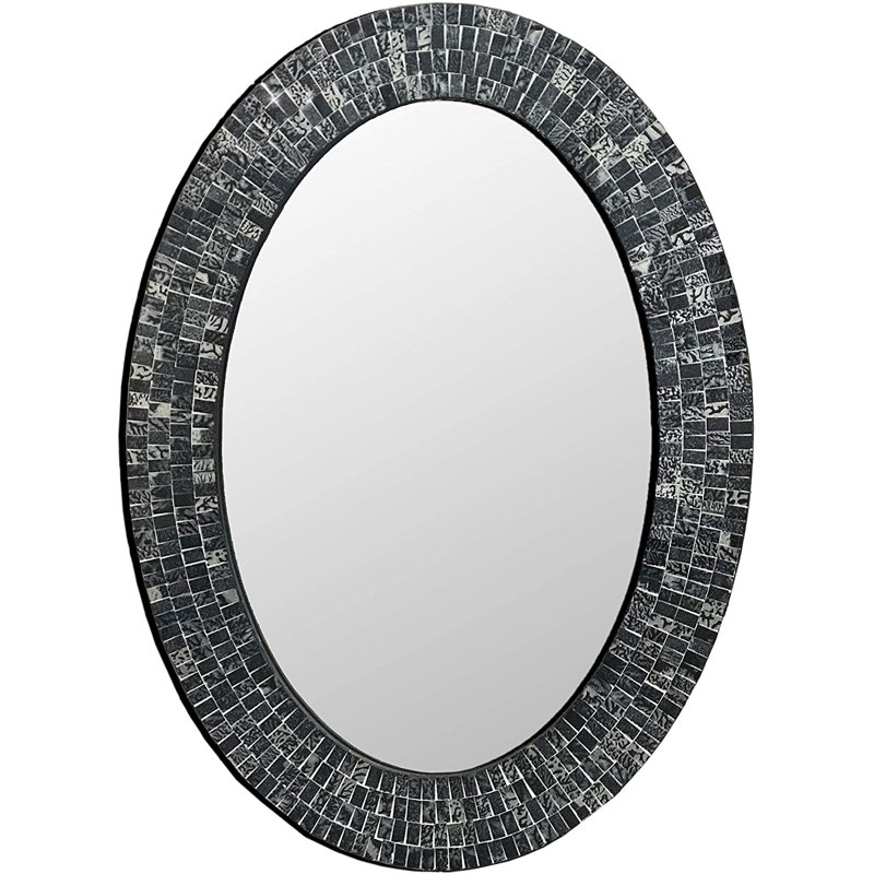 Phippsburg Manufactured Wood, Glass Flat Wall Mirror