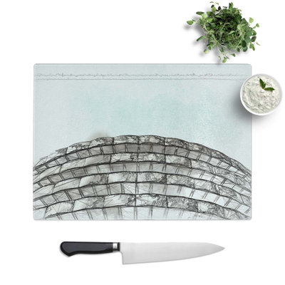 Tempered Glass Architecture Sketch Vol.4 Chopping Board