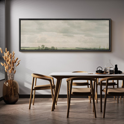 Clouds " Tranquil Fields Pastoral Landscape Rustic Retro Art Decor Extra Large Artwork Pictures "
