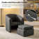 Yeomans Modern Upholstered Versatile Barrel Chair with Removable Leg Storage Ottoman