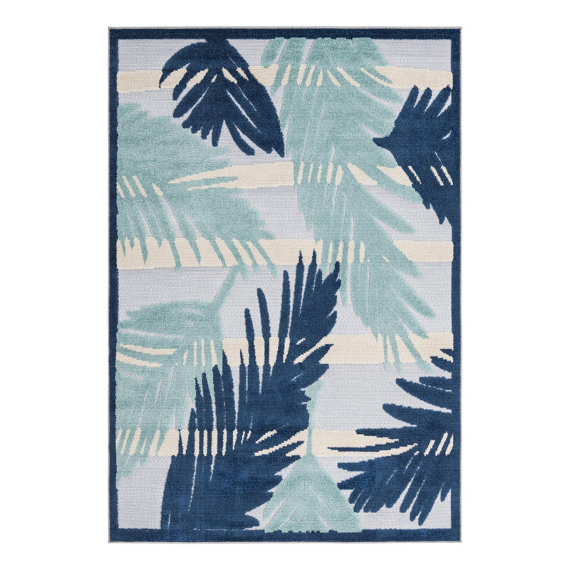 Otho Floral Indoor / Outdoor Rug, Rectangle 5'3" x 8'