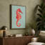 Coral Seahorse Coastal - Wrapped Canvas-1323289218-1323289217