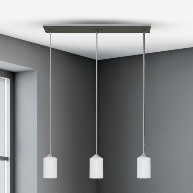 Rebekha 3 - Light Stainless Steel Cylinder Pendant