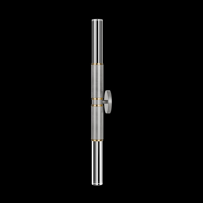 LED Wallchiere, Silver Leaf/Brass