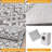 Nielsville Indoor Doormat Gray/White Machine Washable Non-Slip with Rubber Backing-82962059