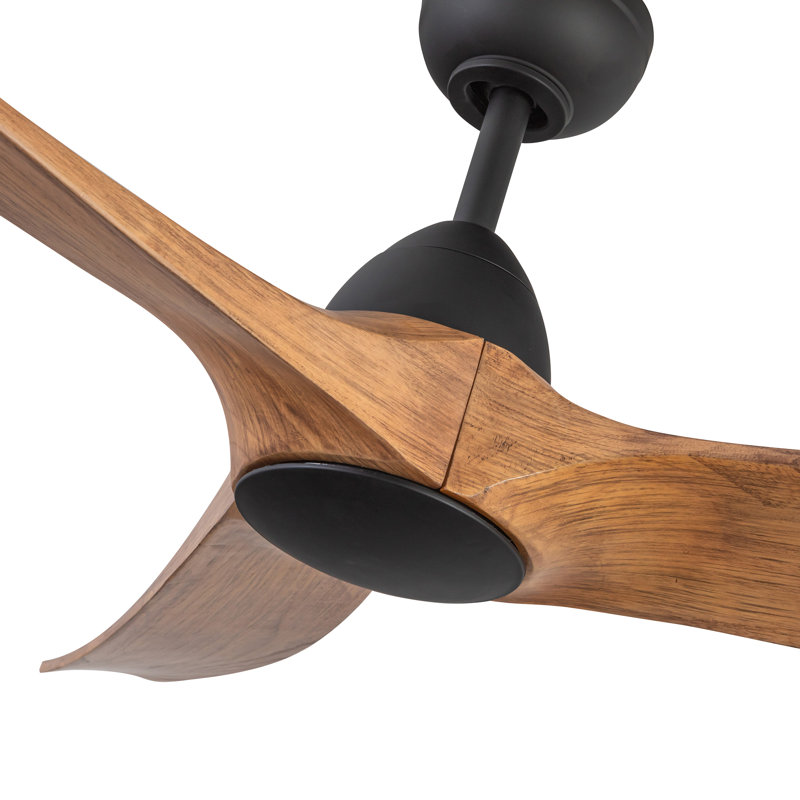 Baylor Smart Downrod Ceiling Fan, Natural Oak Wood