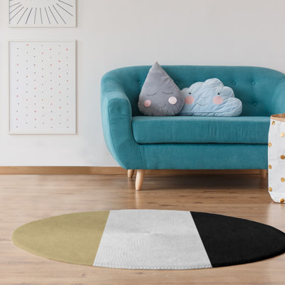 Tapis doré/noir