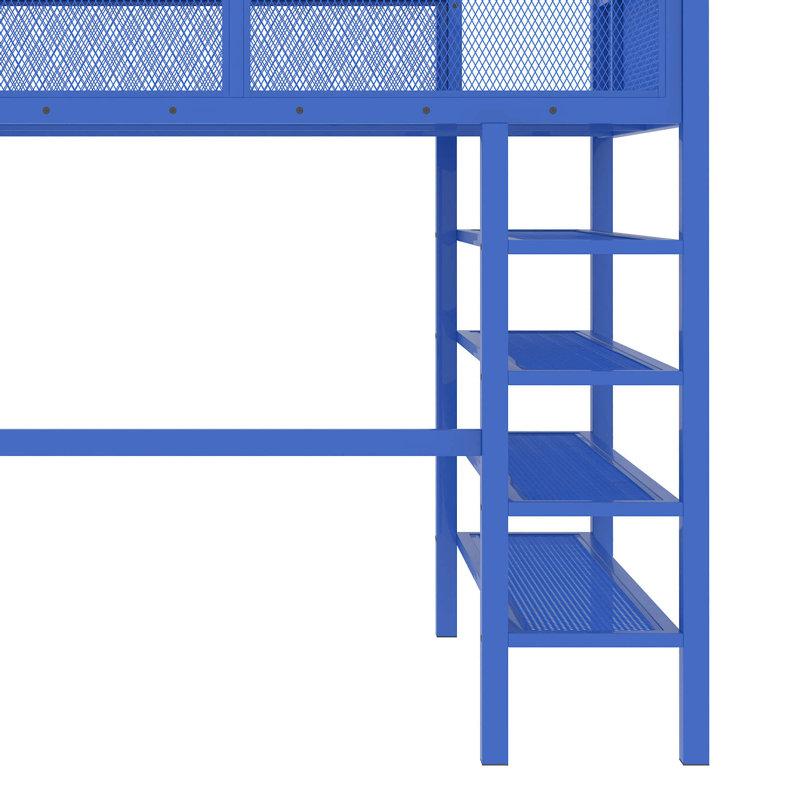 Lit mezzanine simple Kibby Kids, Bleu