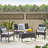 4 Piece Outdoor Furniture - Pe And Iron Grey Waterproof Fabric Cushions 44" X 27.5" 31.5 Pc Seating Structure Chat 44 27.5 In-54009481
