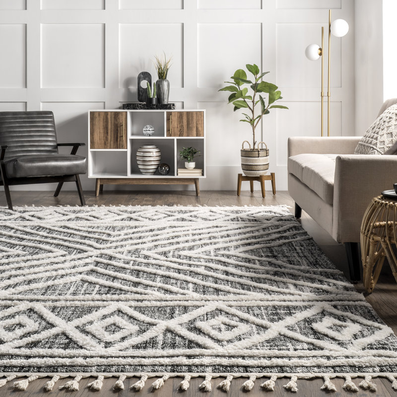 Tapis à poil long Walbridge, Rectangle 4 pi x 6 pi 8 po
