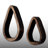 2 Pieces 100% Plywood Teardrop Wall Mounted Accent & Display Shelf