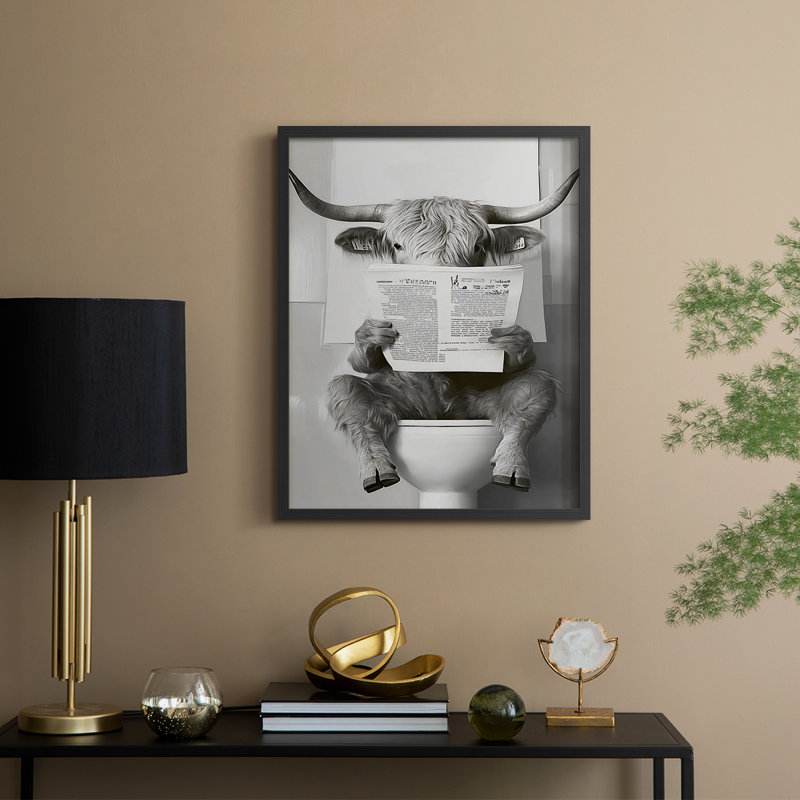Reproduction encadrée, animalier, prêt à accrocher, H 14 po x l 11 po, Noir