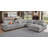 Errett Upholstered Corner Sectional with Storage & Cup Holder Console, 5 Throw Pillows-456439193