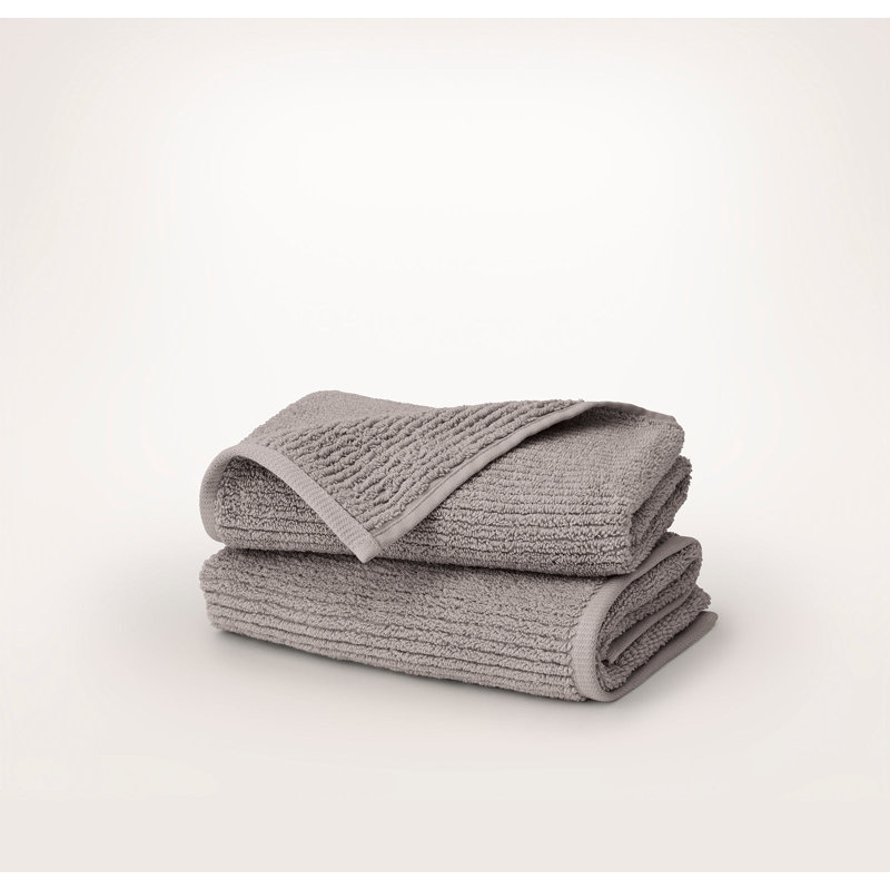 Turkish Ribbed Washcloth Set, Stone