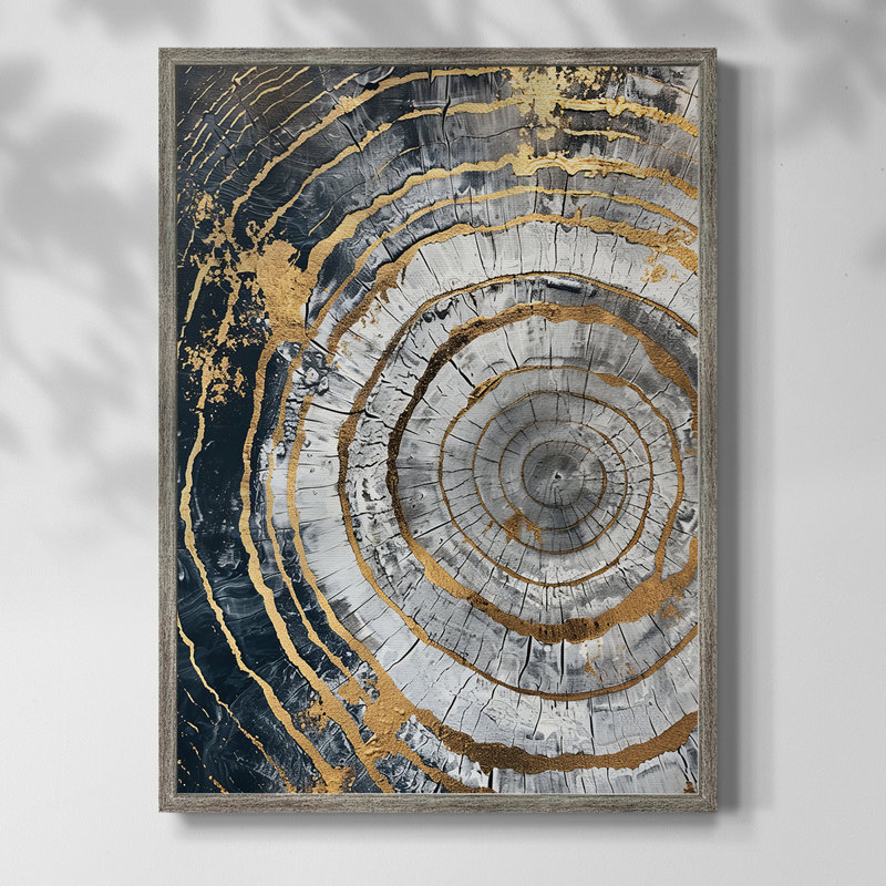 ABSTRACT Series CCLXV III, reproduction encadrée - bois massif, H 11 po x l 9 po