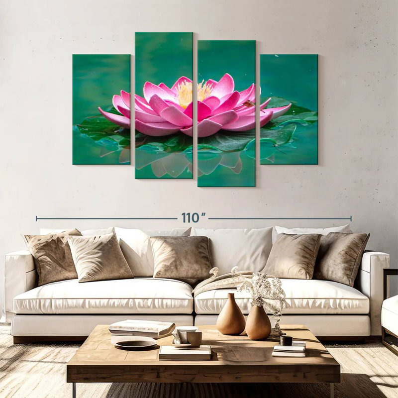 Harnek Blooming Lotus, 54" H x 84" W