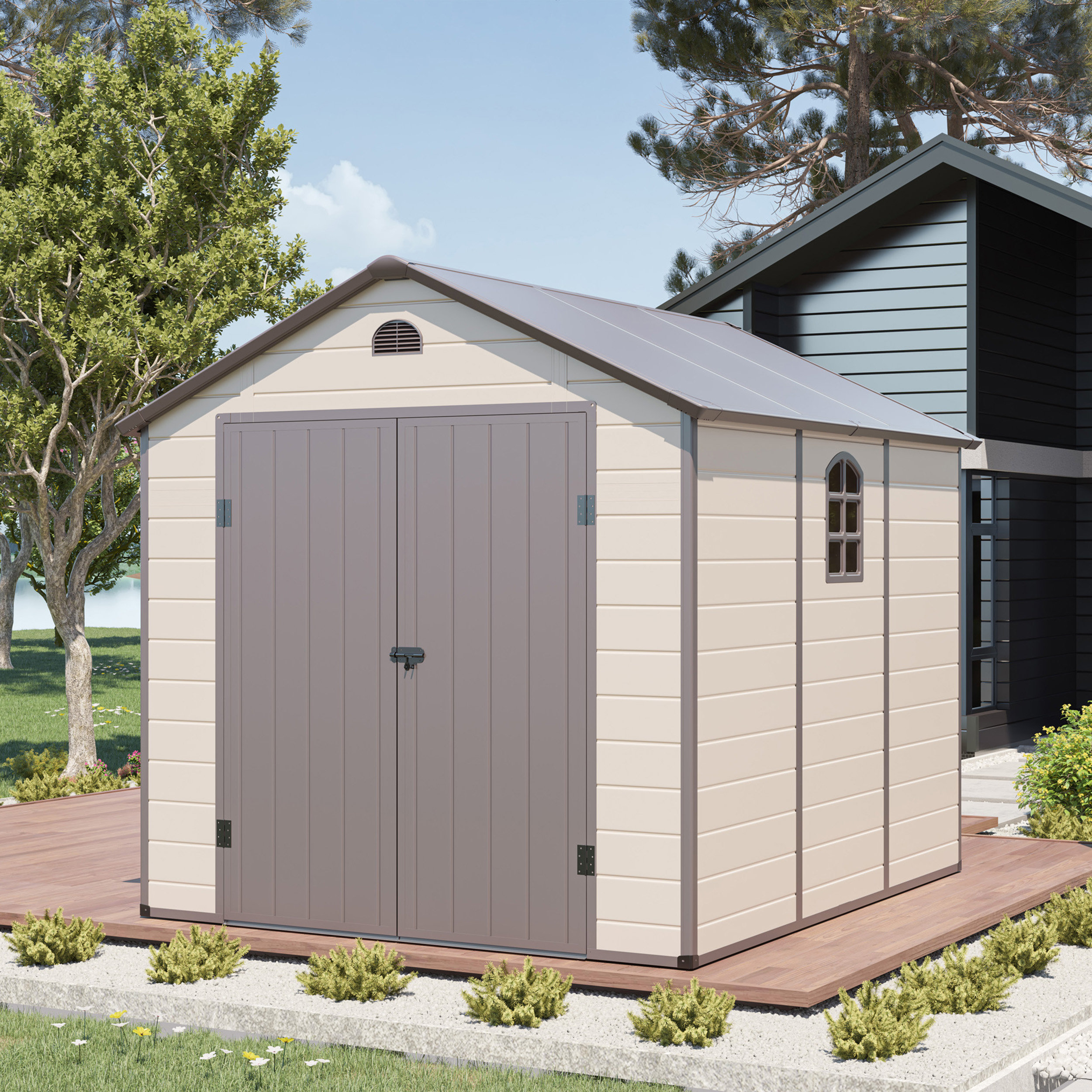 Artisan Grey Large Storage Shed - 11x7 Shed - Keter US