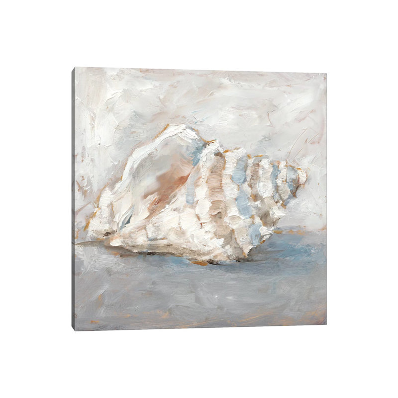 « Blue Shell Study II » par Ethan Harper, reproduction d’art, H 37 po x l 37 po x P 1,5 po, Toile tendue, Pas de tapis