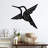 Stylish Decorative Metal Wall Accessory, Black, 21.3 x 19.7 inches | 100% Metal Construction, Thickness: 0.05 inches | Perfect for Home Decor & Modern Interiors, Durable and Eye-Catching Design
