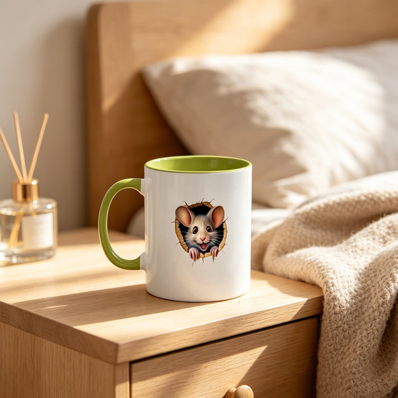 1pc Novelty Mouse Ears Mug Coffee Cup Juice Cup  Fun Gift.