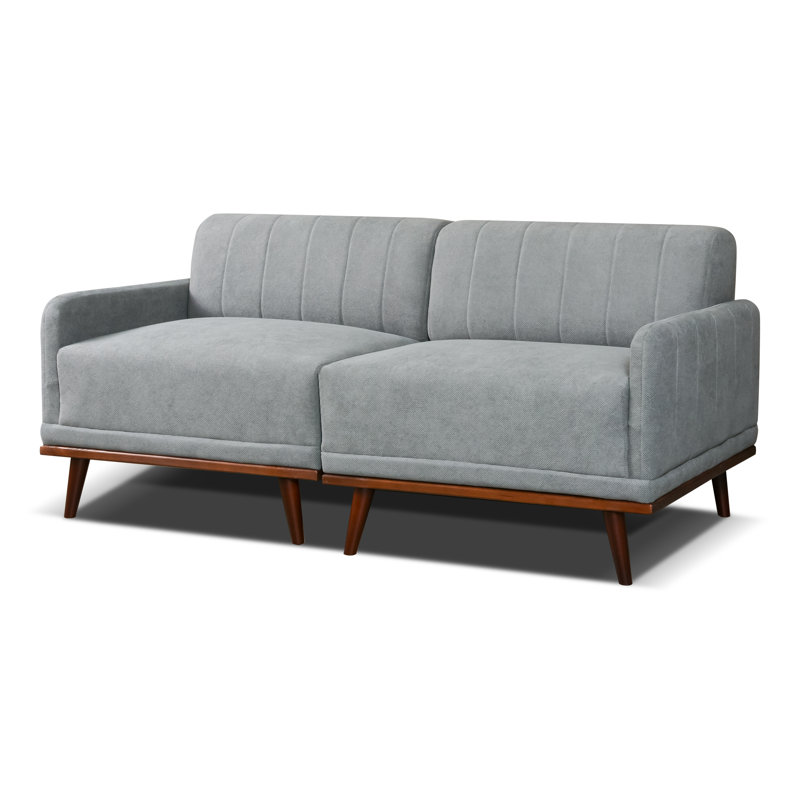 Peytros Loveseat, Grey Polyester Blend