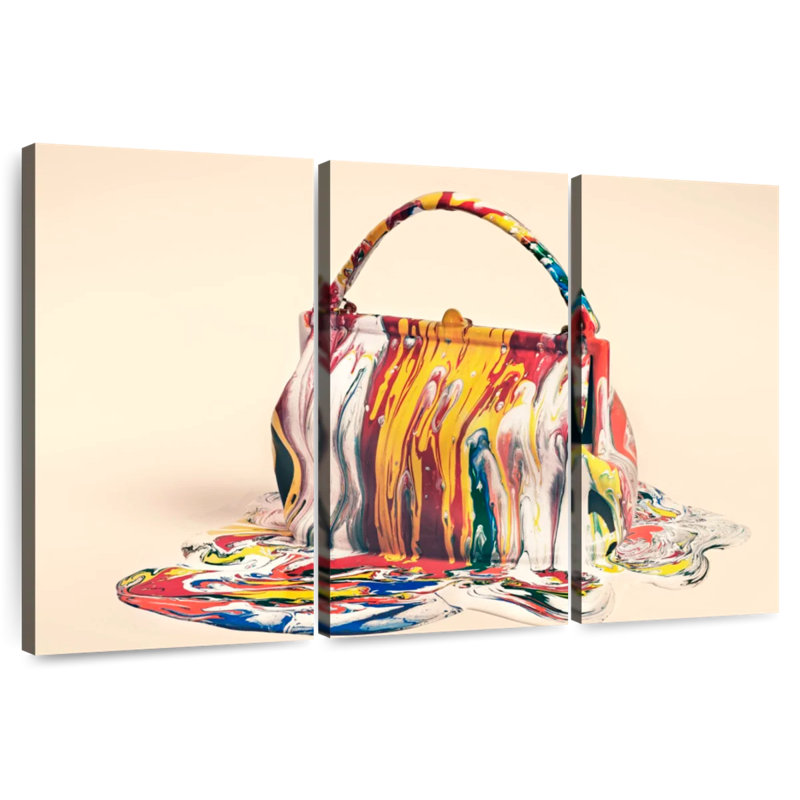 Sac Sh ruisseau ruisselant de peinture, H 42 po x l 65 po