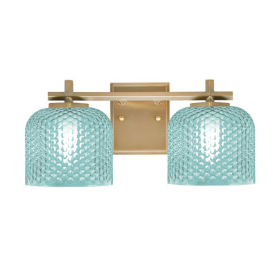 Finola 2 Light Bath Bar Shown With 6" Smoke Textured Glass