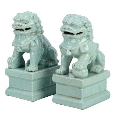 MINI PALE GREEN FOO DOGS