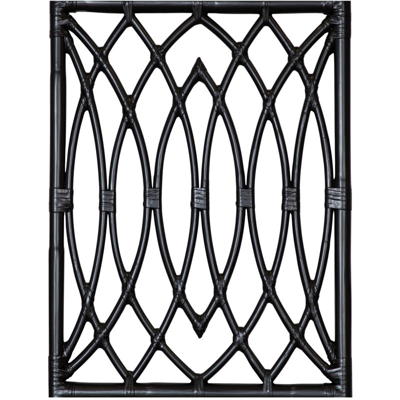 Beckham Open-Frame Headboard, King, Black