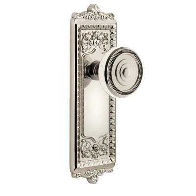 Grandeur Windsor Plate Double Dummy with Soleil Door Knob