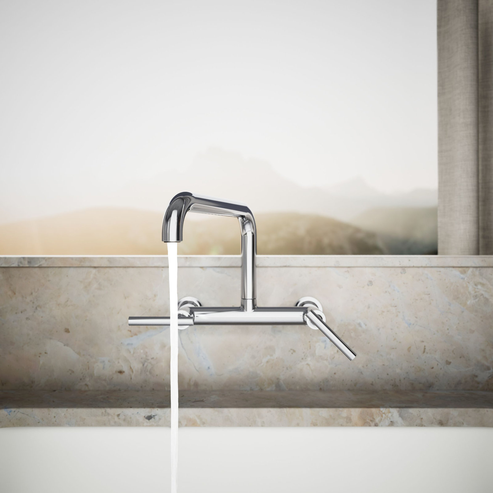 Purist Bridge Faucet, Polished Chrome