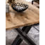 Irwin Oak Solid Wood Top Metal Base Dining Table-37020456
