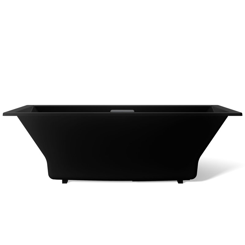 Underscore 60" x 32" Drop In Soaking Acrylic Bathtub, Cashmere, 21" H x 32" W x 60" D