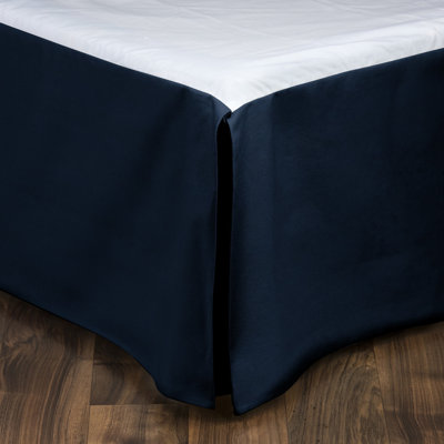 Cotton Twill Blue Tailored 15 inch  Bedskirt