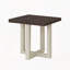 Table basse contemporaine, noyer et blanc-783579434