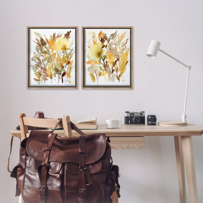 " Country Wheat Abstracti " by Alexandria Gilbert Kincaid 2 - Pieces